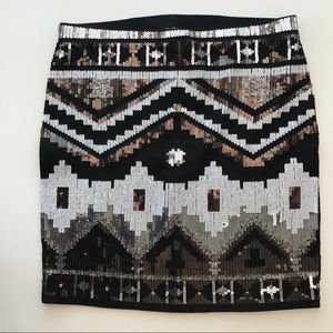 Metallic Sequenced Skirt